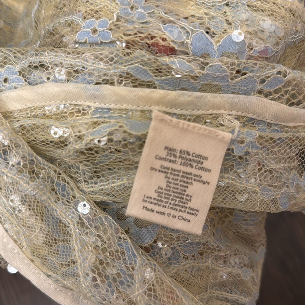 NWT! VRG GRL Devyn Sequin Midi Skirt Lace Size AU 6 Embellished Sequin Champagne - Picture 11 of 16